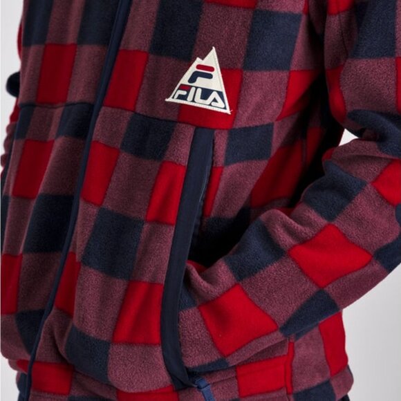 Fila Mens Woodlands Micro Fleece Lumber Jacket Checkered Flannel - Picture 5 of 8